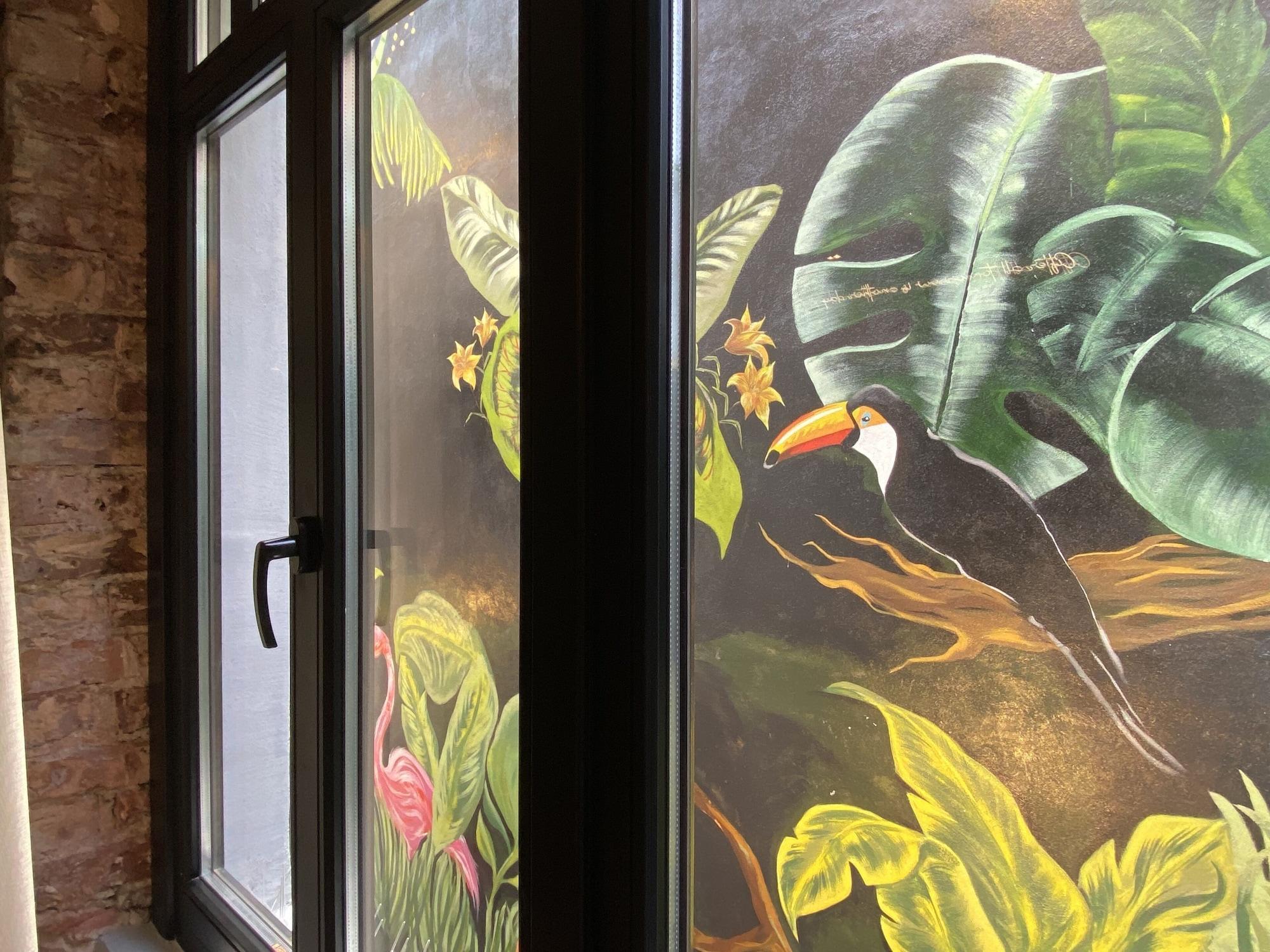 Ruz Hotels Стамбул Экстерьер фото A mural in the lobby of the building